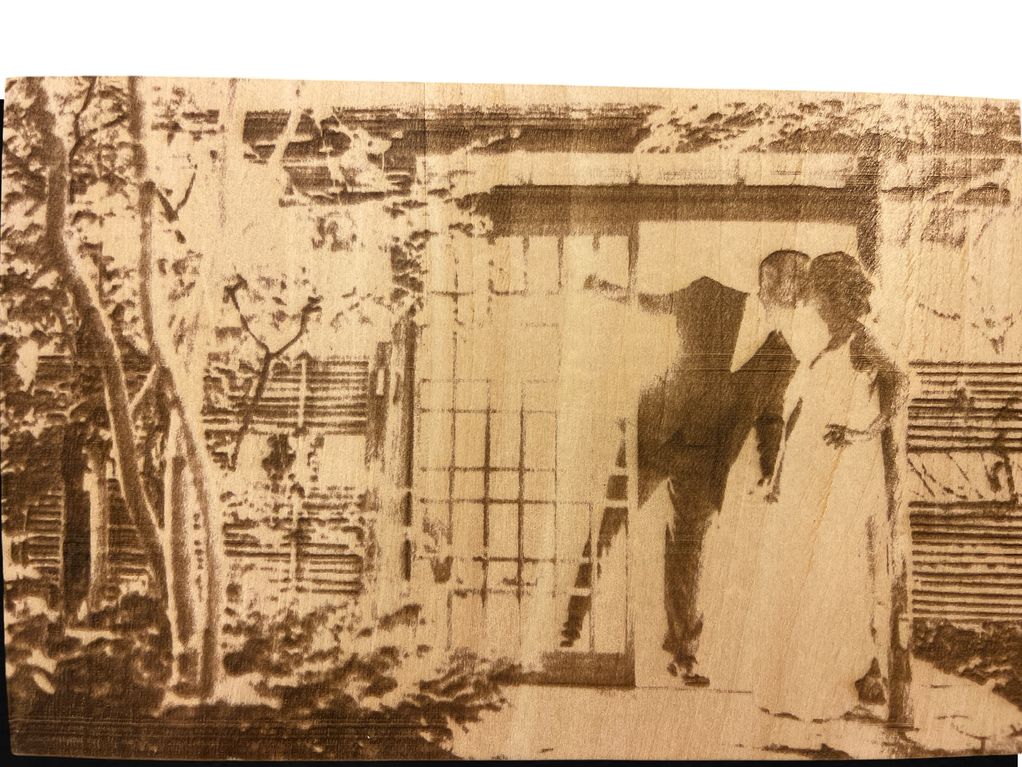 Laser Engraved Wooden Portrait 4”x6” Basswood