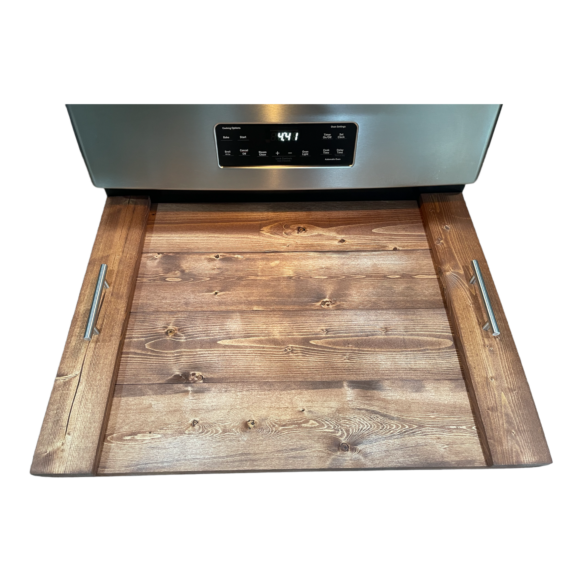 Stove Top Noodle Board with Metal Handles — Mercer and Sons Woodcrafts